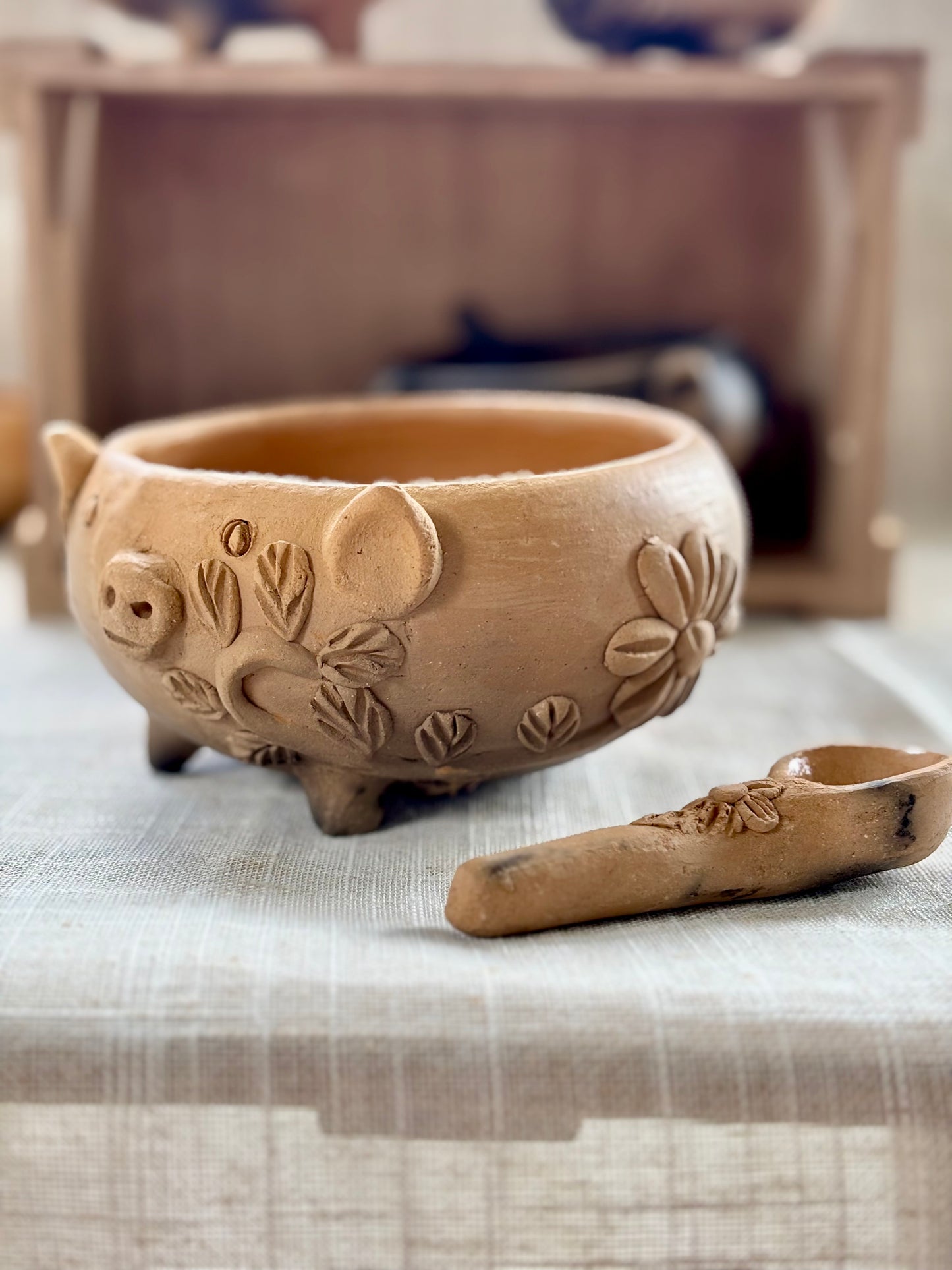 Piggy Bowls ~ with spoon