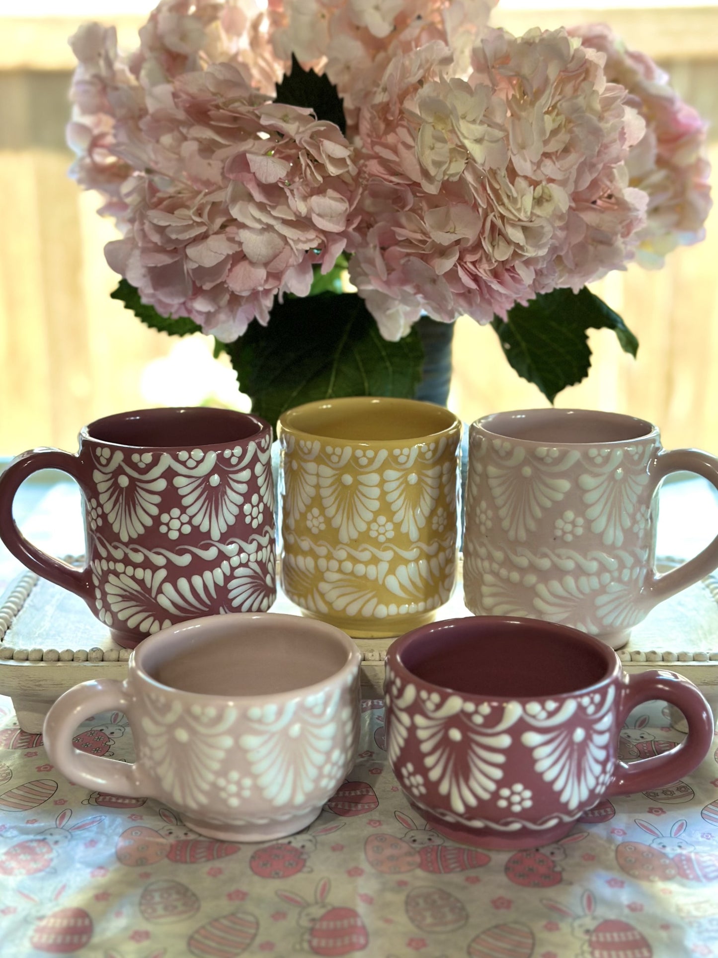 Talavera Mugs in pastel