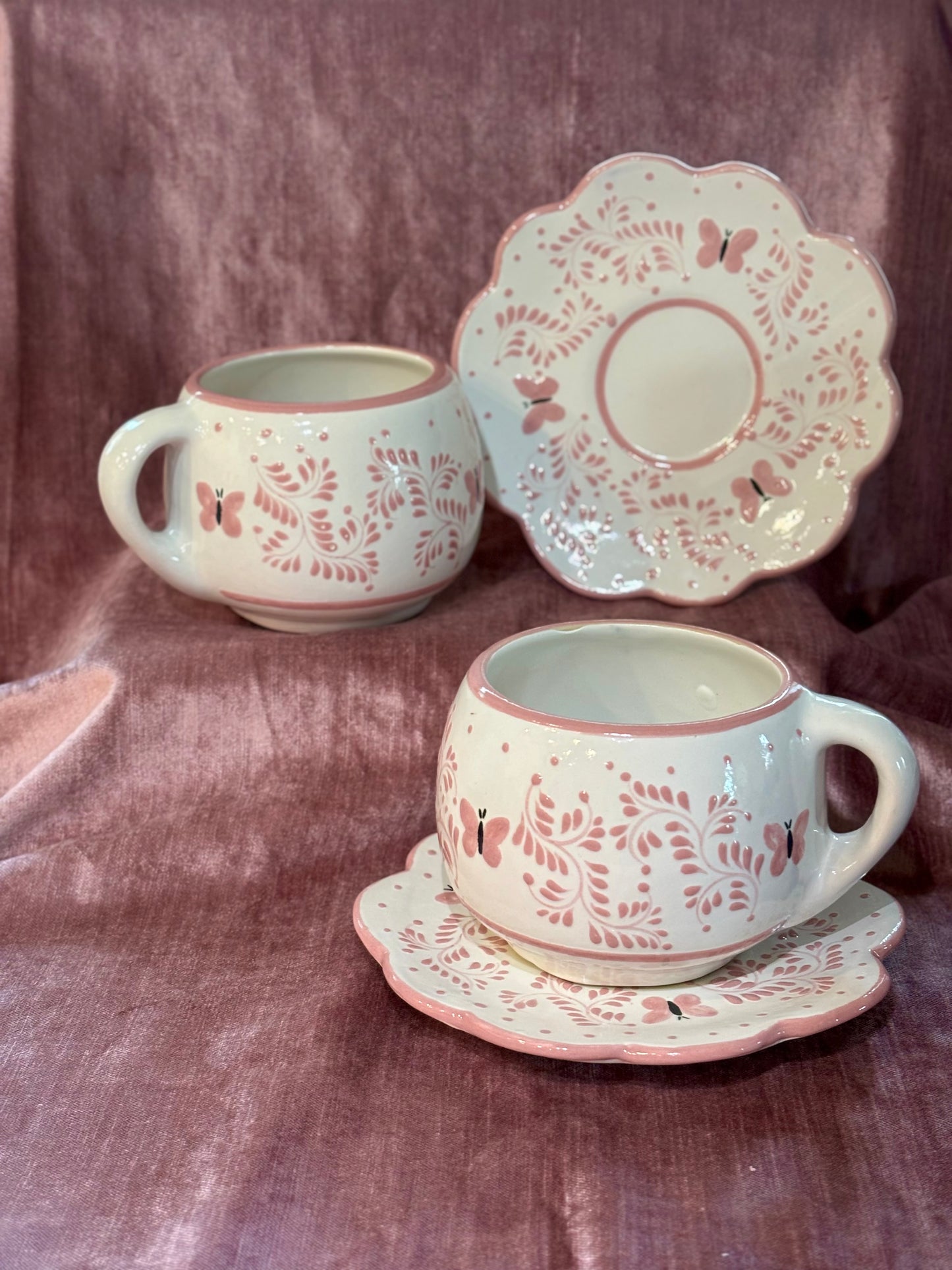 Butterfly mug & plate