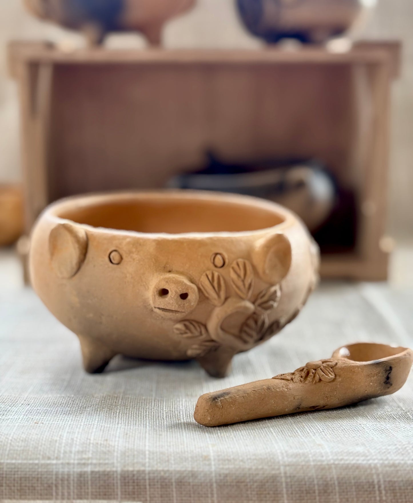 Piggy Bowls ~ with spoon
