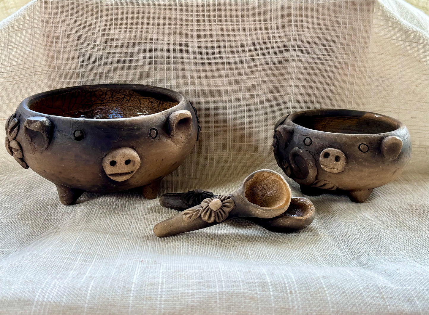 Piggy Bowls ~ with spoon