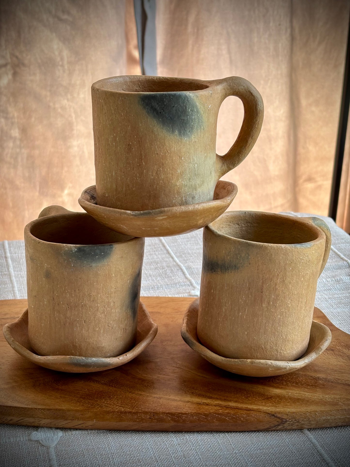 Barro Mixe Mug with Floral Plate