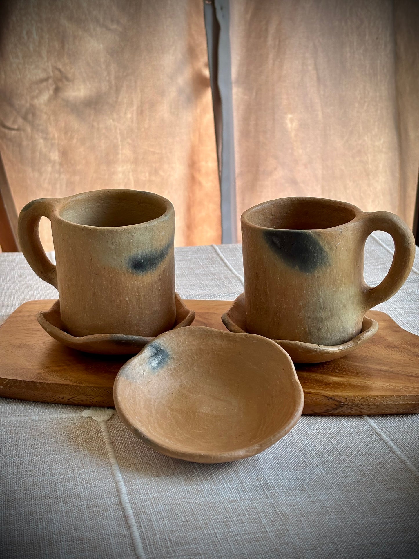Barro Mixe Mug with Floral Plate