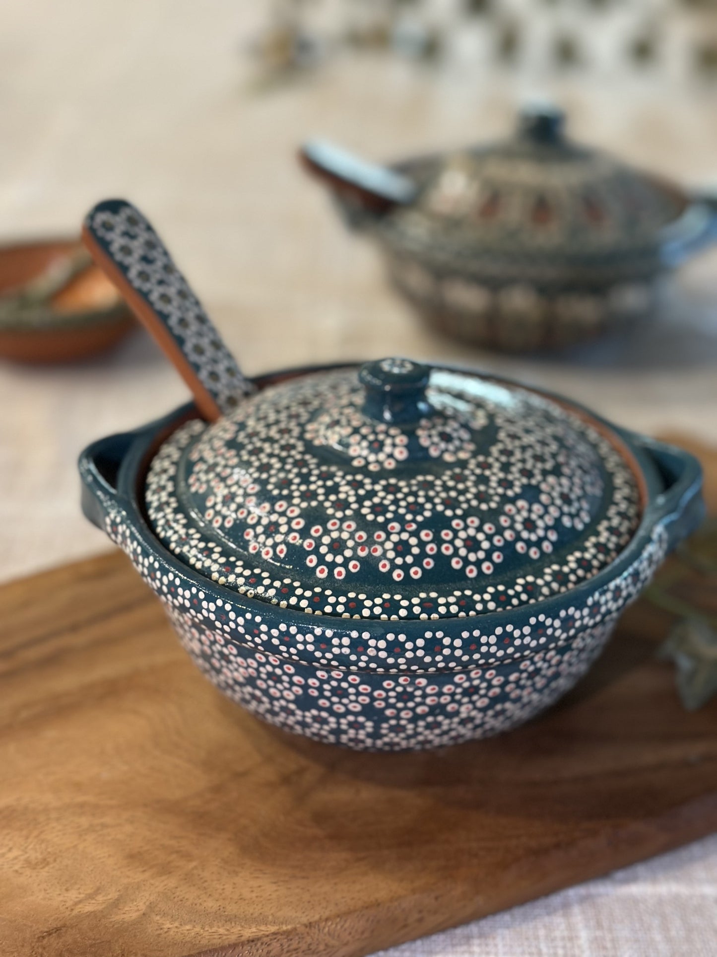 Capula~ Cazuela with matching spoon